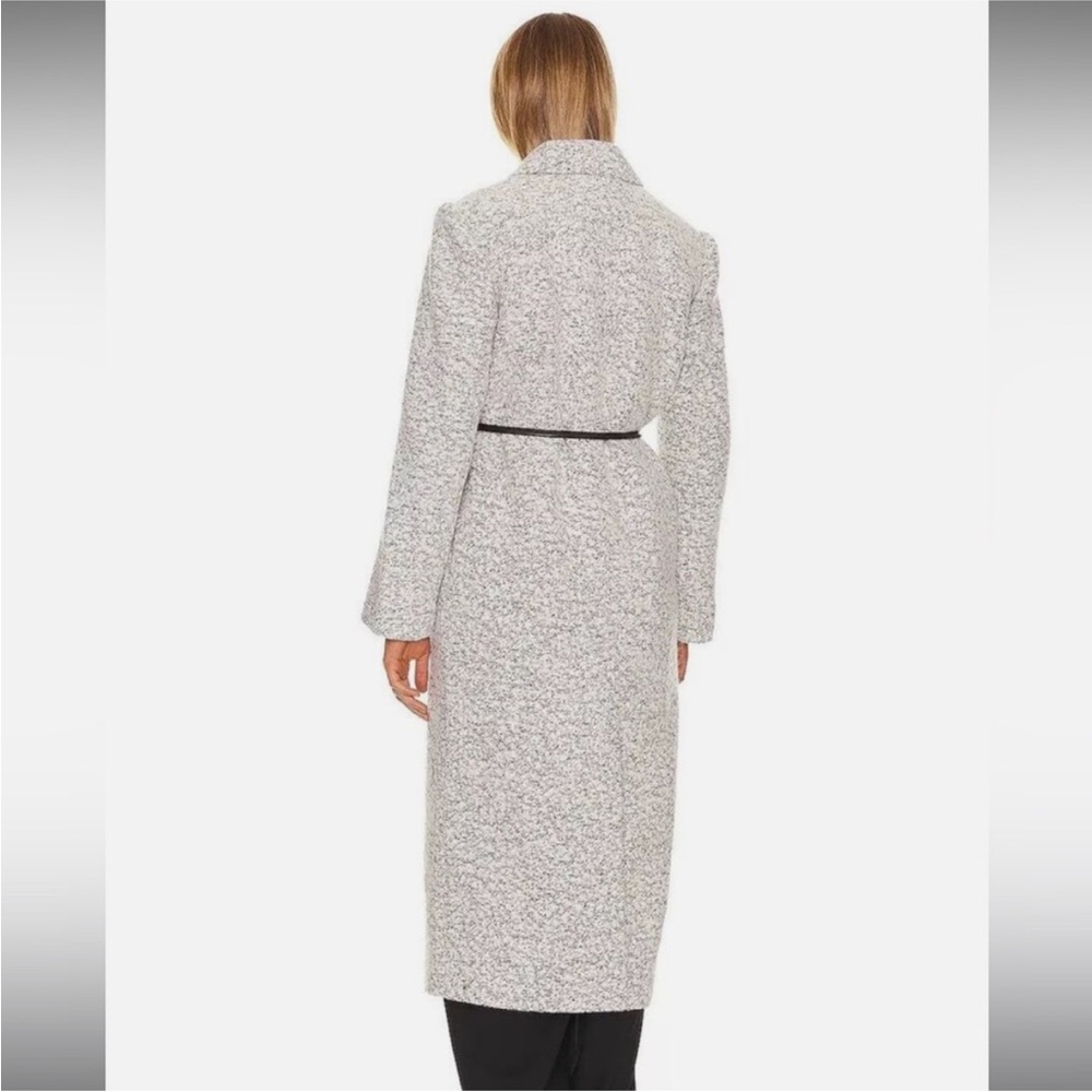 L'Academie Gray Trench Coat with Black Belt - Picture 2 of 5